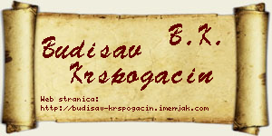 Budisav Krspogačin vizit kartica